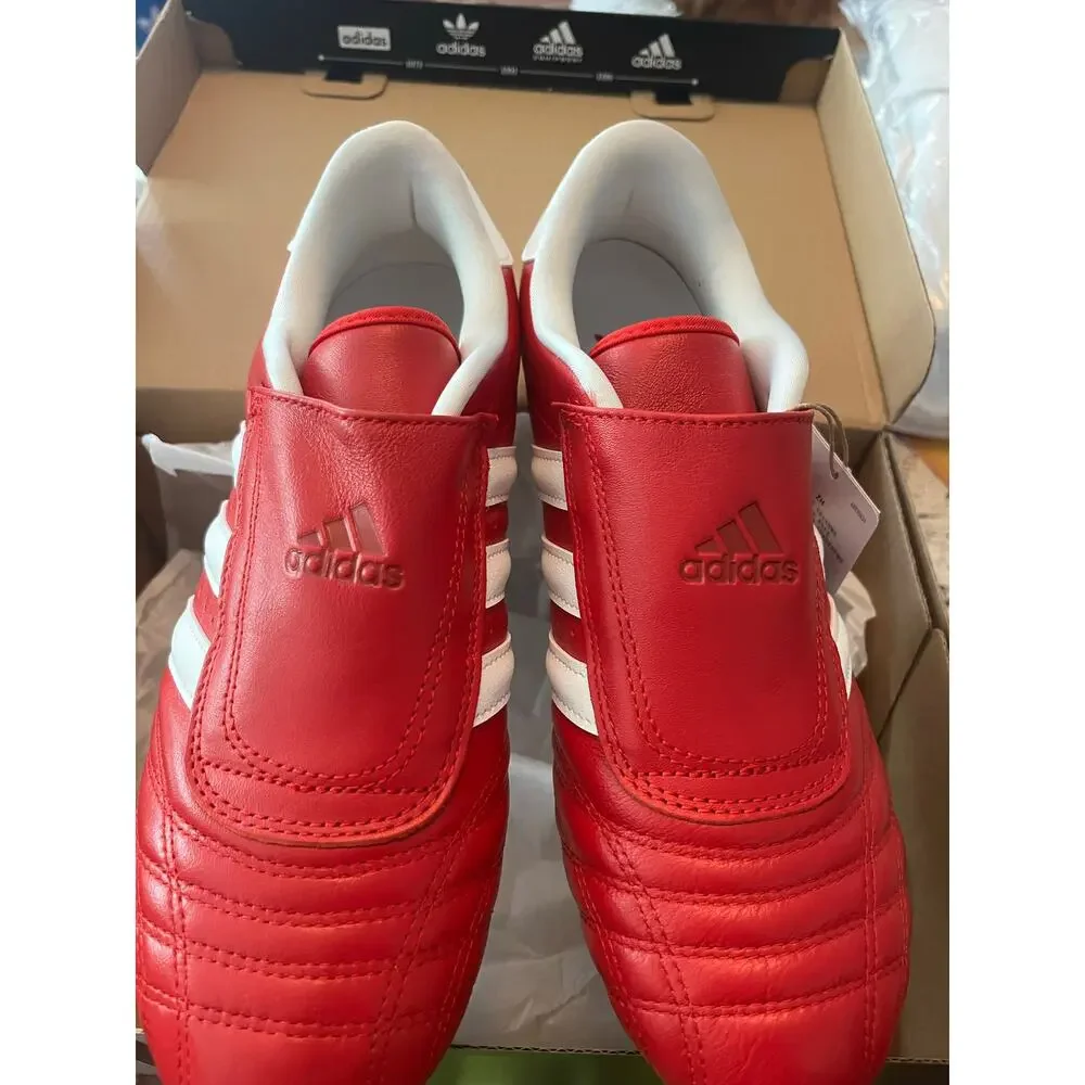 NEW Adidas Originals Taekwondo Leather Women's 7.5, Red/ White JS4020 - Picture 8 of 9